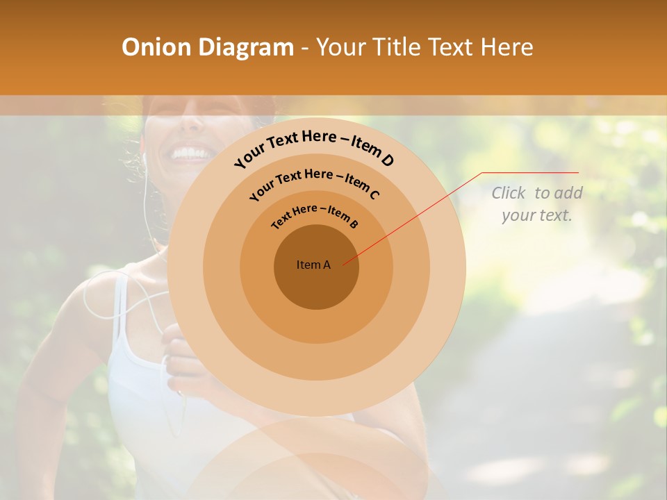 Standing Caucasian Woman PowerPoint Template