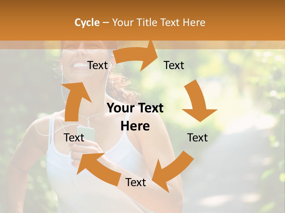 Standing Caucasian Woman PowerPoint Template