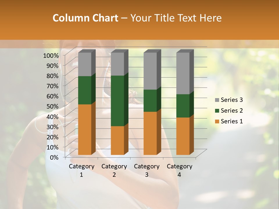 Standing Caucasian Woman PowerPoint Template