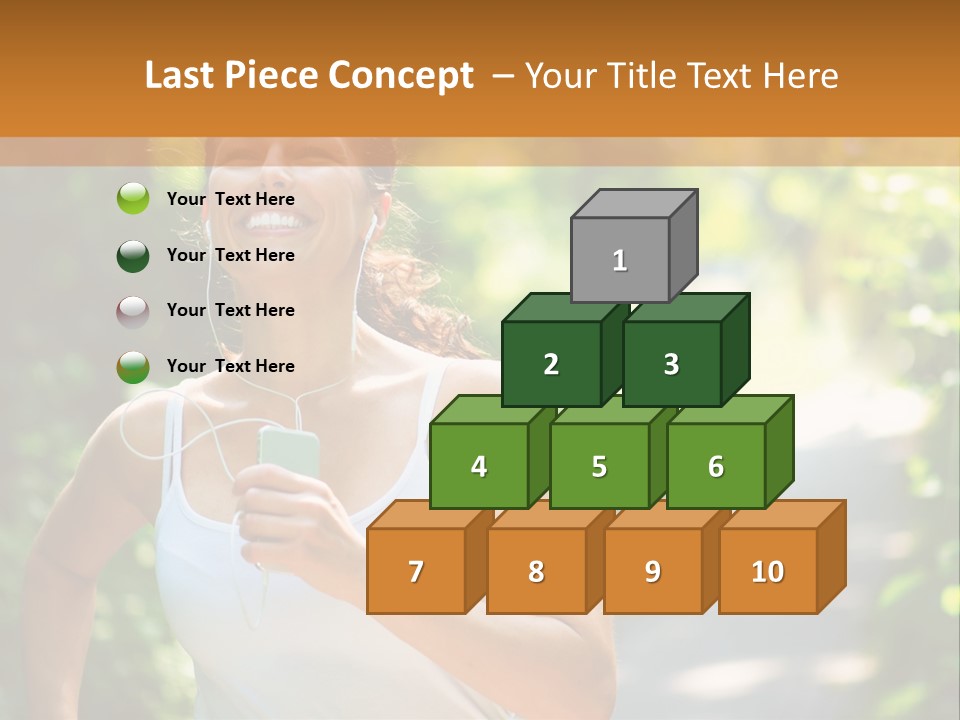 Standing Caucasian Woman PowerPoint Template