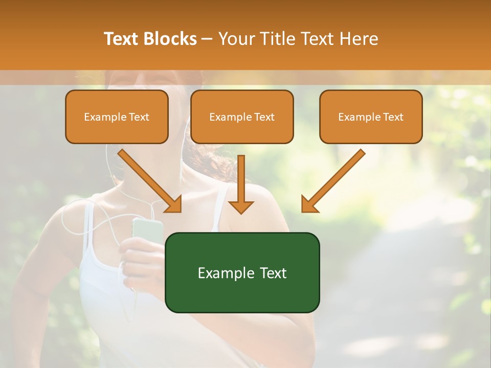 Standing Caucasian Woman PowerPoint Template