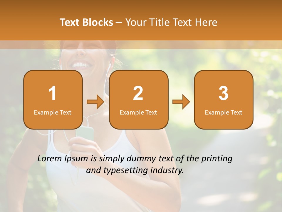 Standing Caucasian Woman PowerPoint Template
