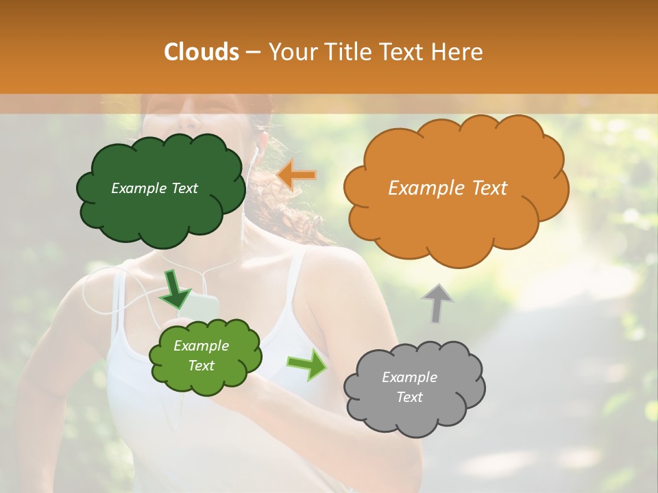 Standing Caucasian Woman PowerPoint Template