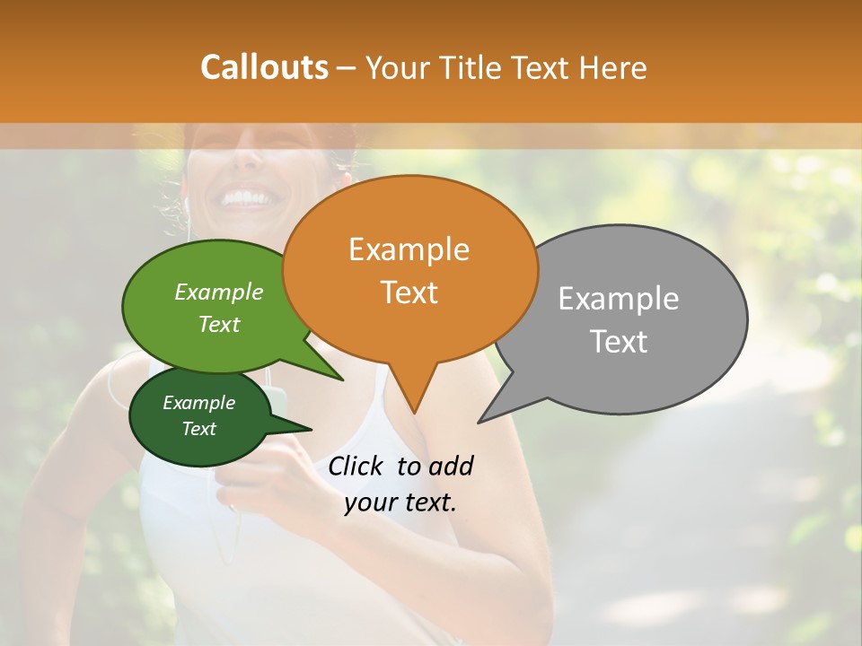 Standing Caucasian Woman PowerPoint Template