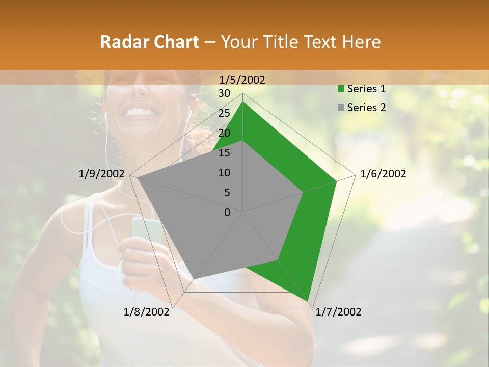 Standing Caucasian Woman PowerPoint Template