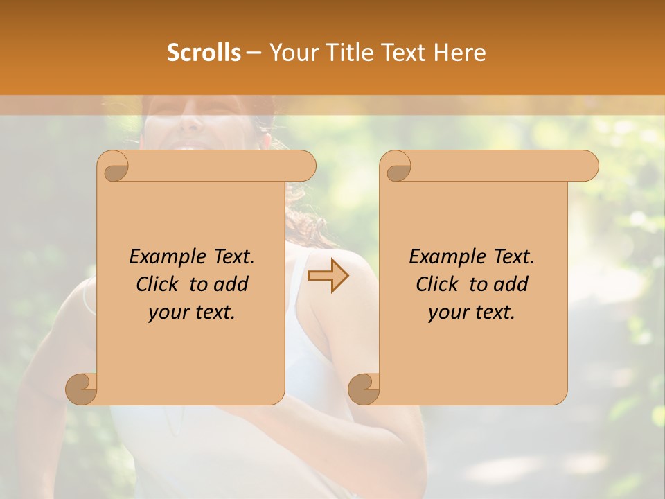 Standing Caucasian Woman PowerPoint Template