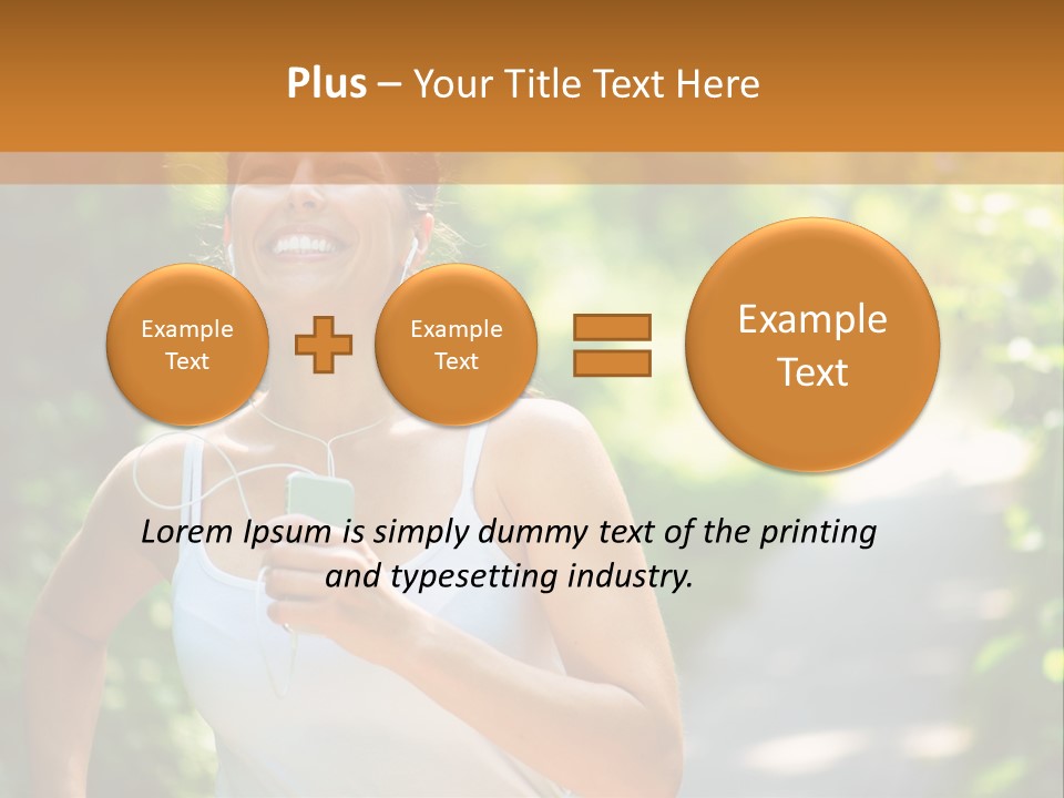 Standing Caucasian Woman PowerPoint Template