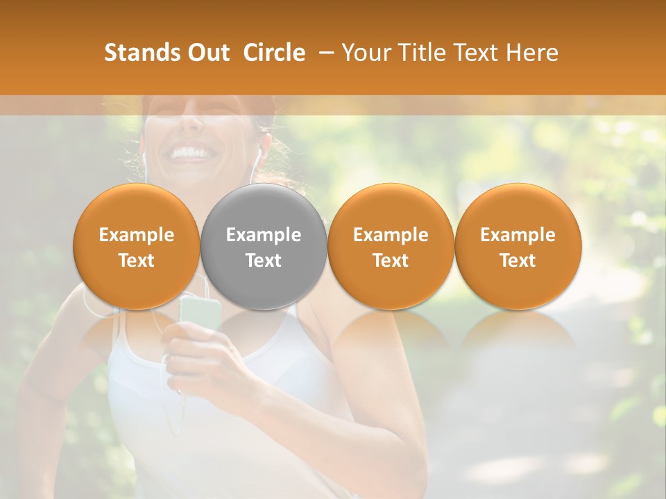 Standing Caucasian Woman PowerPoint Template