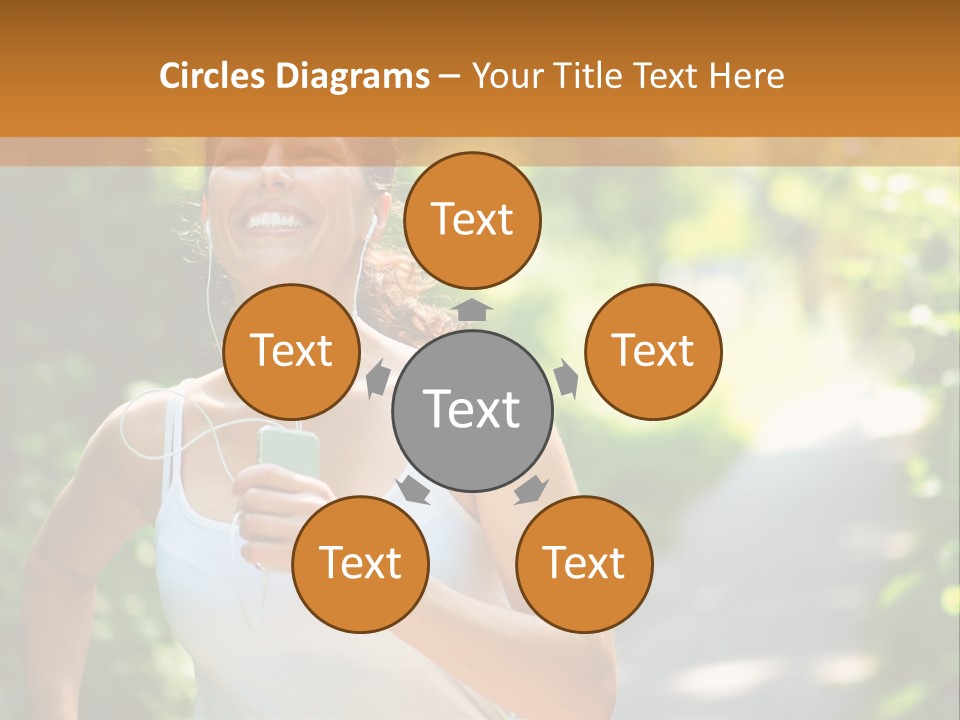 Standing Caucasian Woman PowerPoint Template