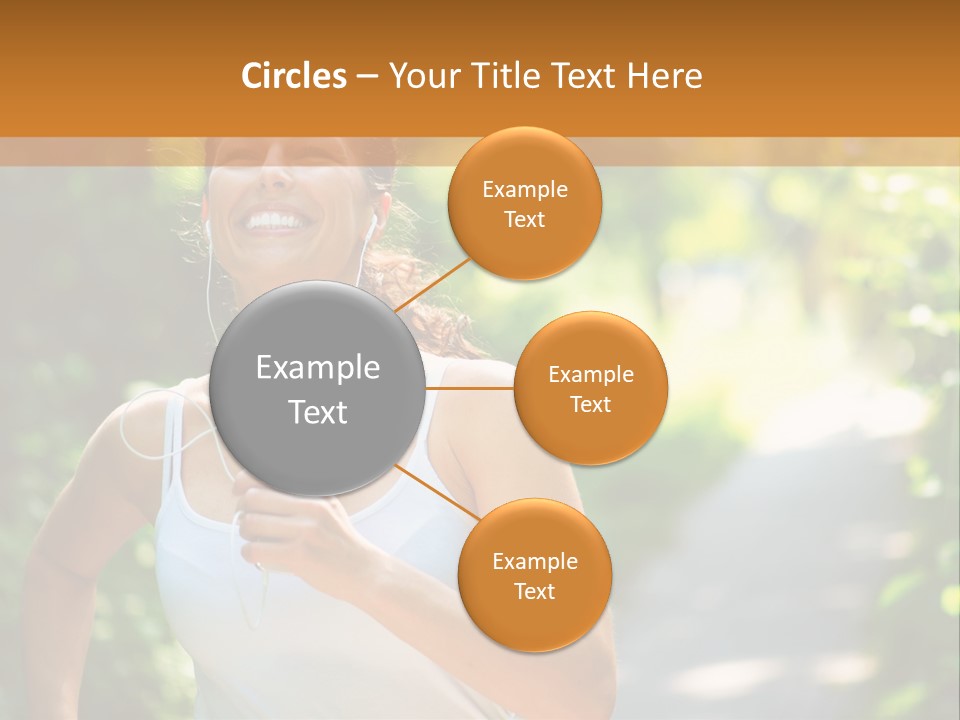 Standing Caucasian Woman PowerPoint Template