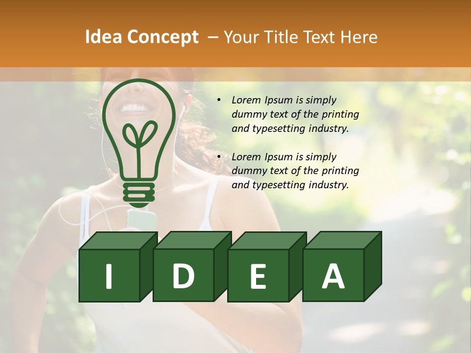 Standing Caucasian Woman PowerPoint Template