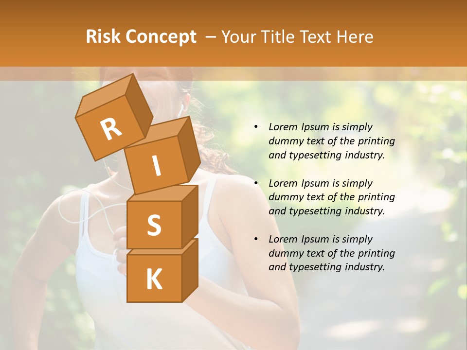 Standing Caucasian Woman PowerPoint Template