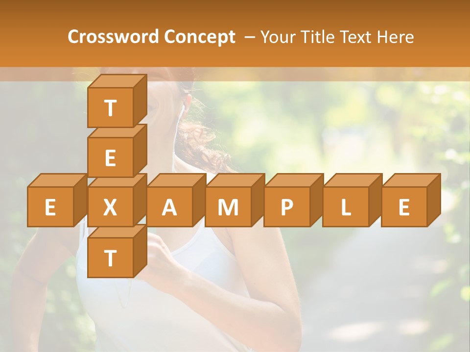 Standing Caucasian Woman PowerPoint Template