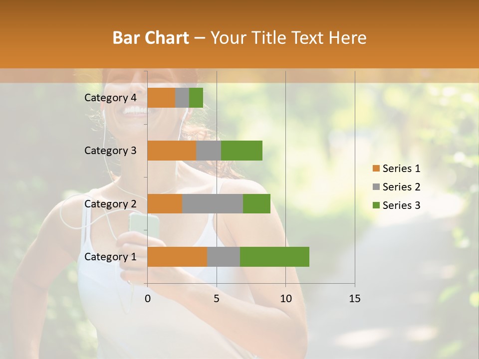 Standing Caucasian Woman PowerPoint Template
