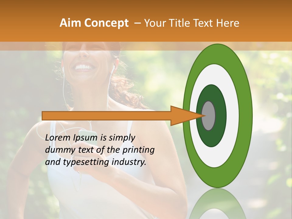 Standing Caucasian Woman PowerPoint Template