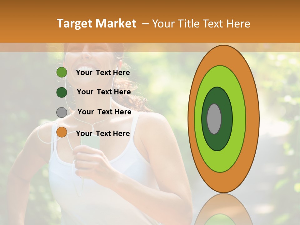 Standing Caucasian Woman PowerPoint Template