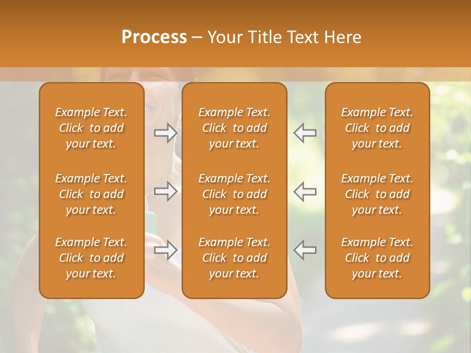 Standing Caucasian Woman PowerPoint Template