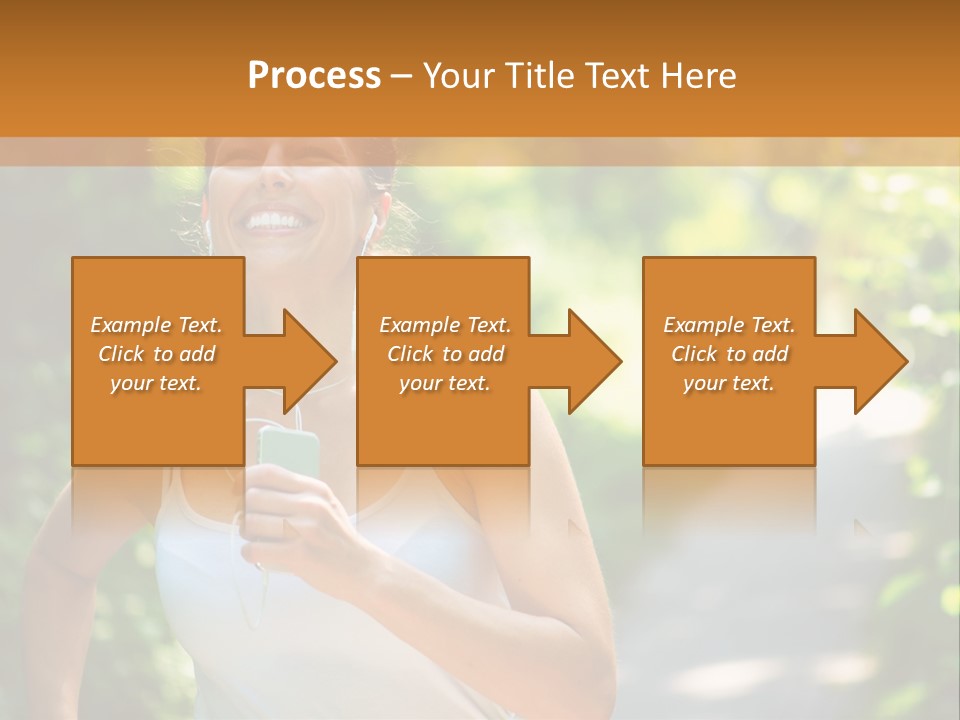 Standing Caucasian Woman PowerPoint Template