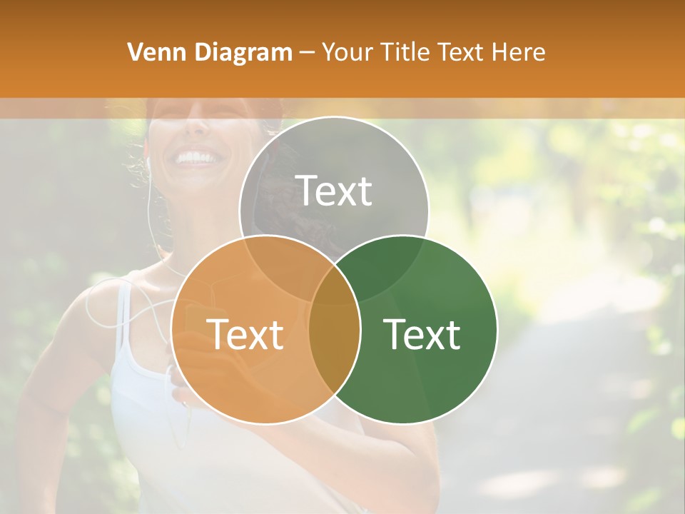 Standing Caucasian Woman PowerPoint Template