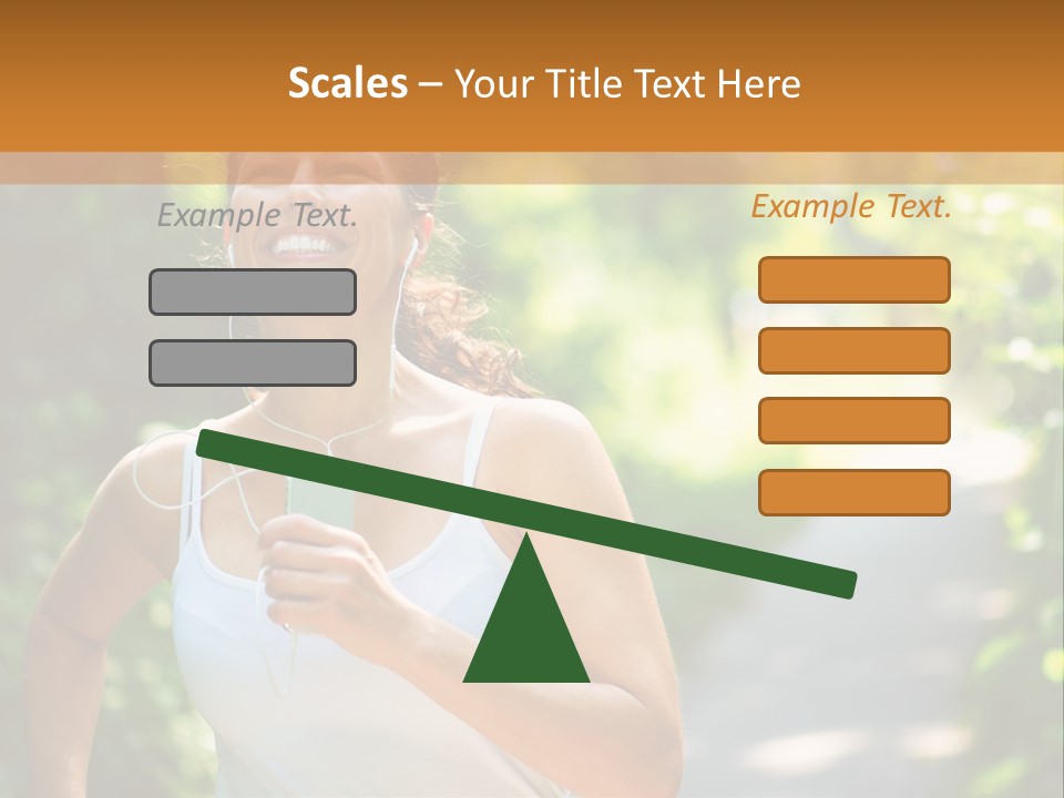 Standing Caucasian Woman PowerPoint Template