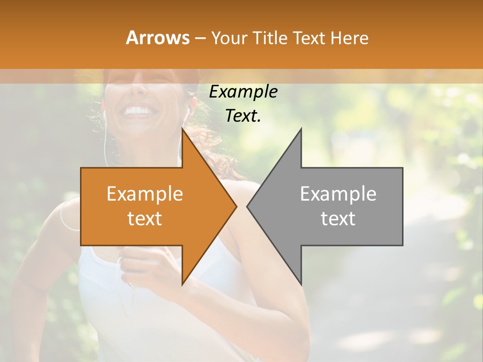 Standing Caucasian Woman PowerPoint Template