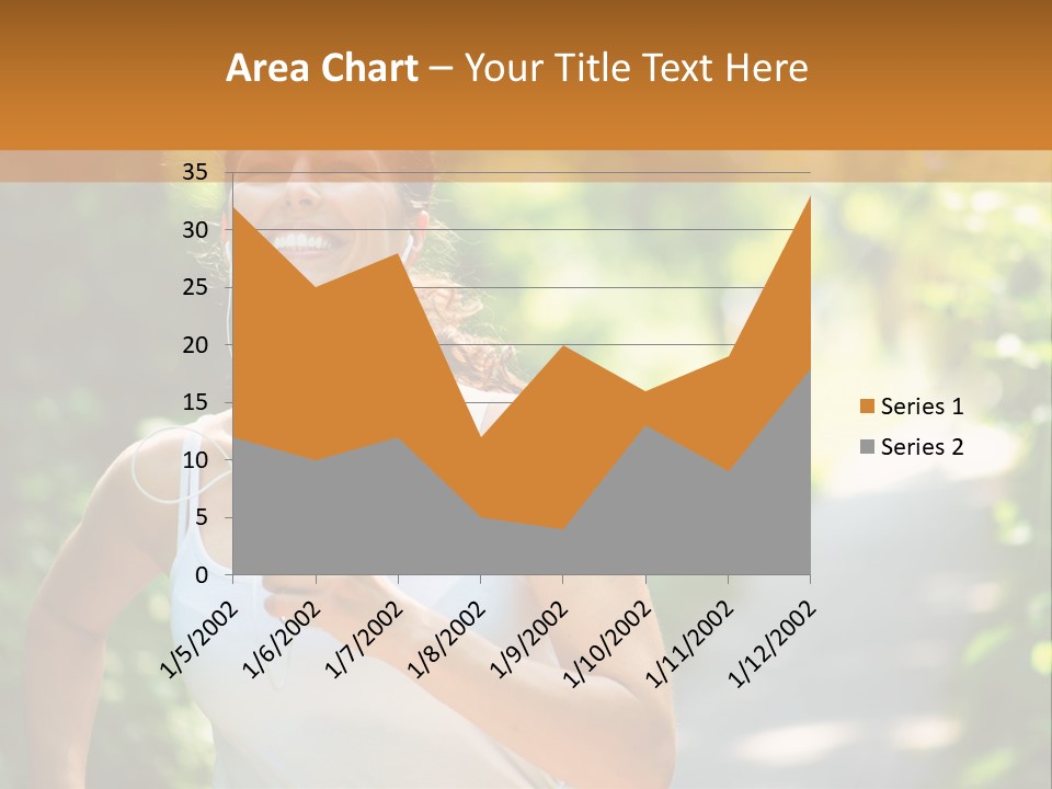 Standing Caucasian Woman PowerPoint Template