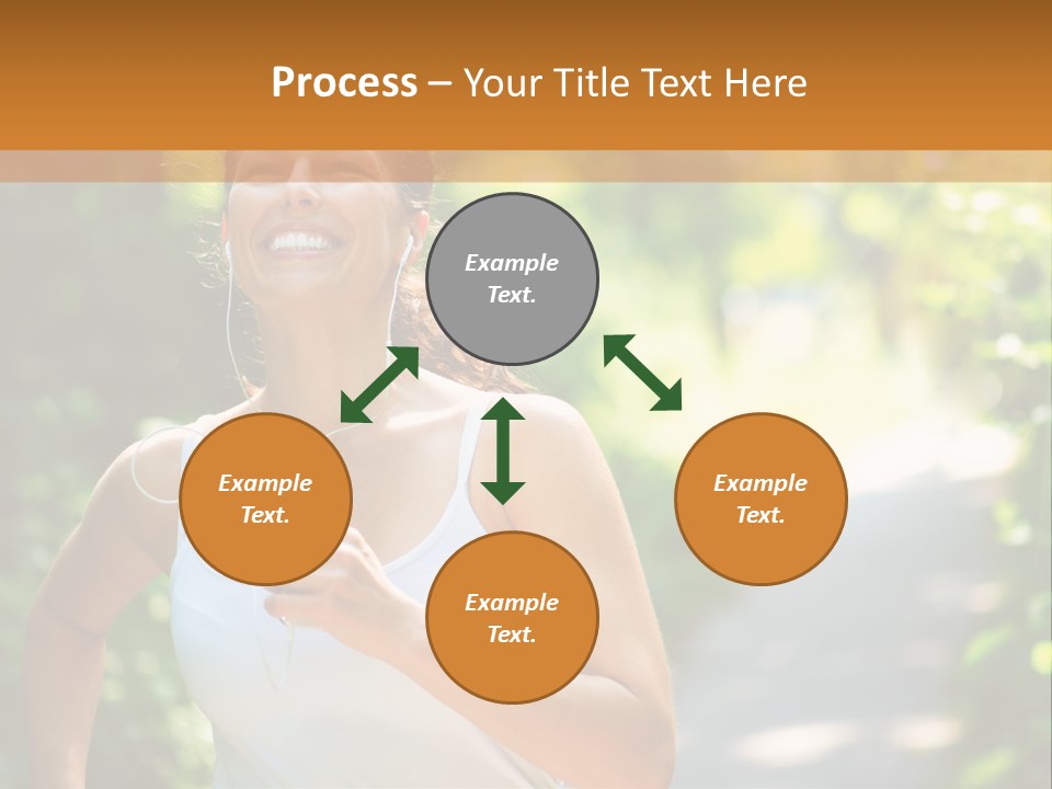 Standing Caucasian Woman PowerPoint Template