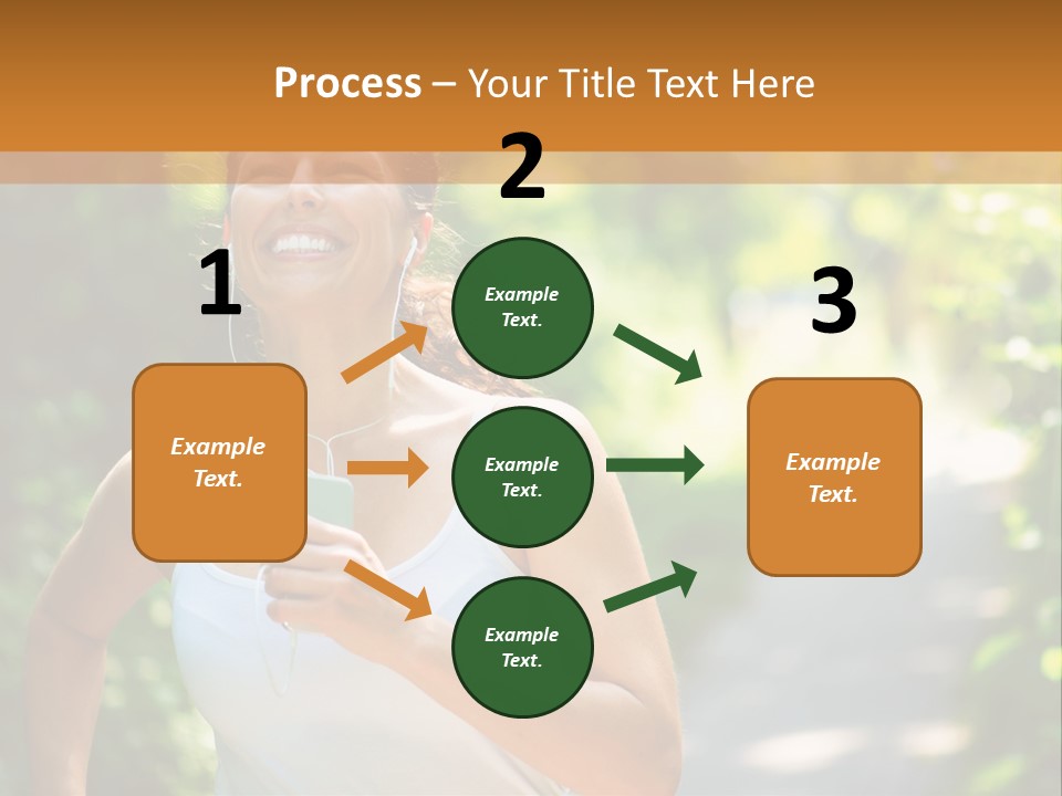 Standing Caucasian Woman PowerPoint Template