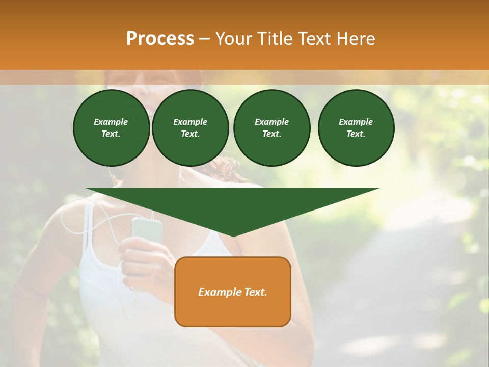 Standing Caucasian Woman PowerPoint Template