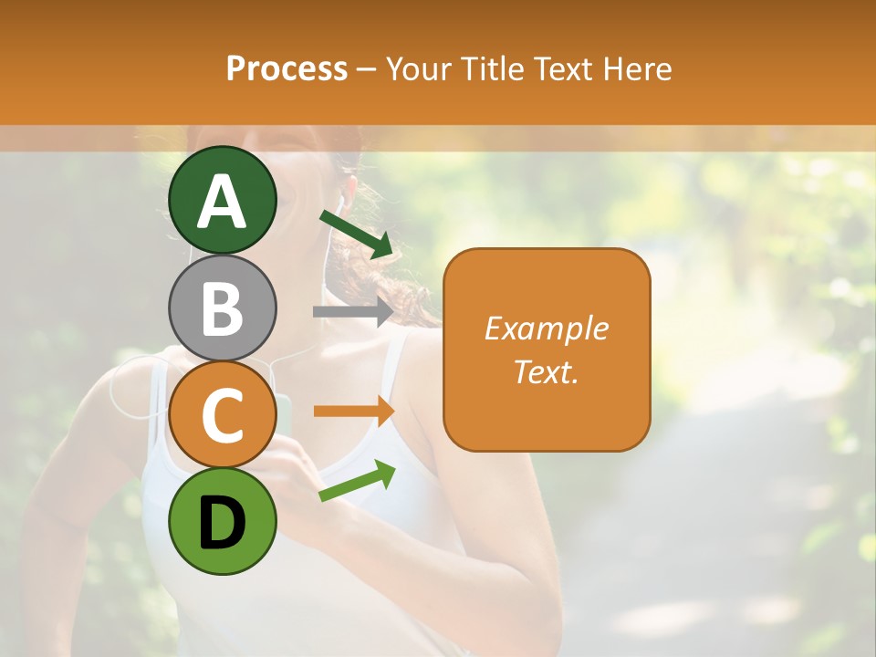Standing Caucasian Woman PowerPoint Template