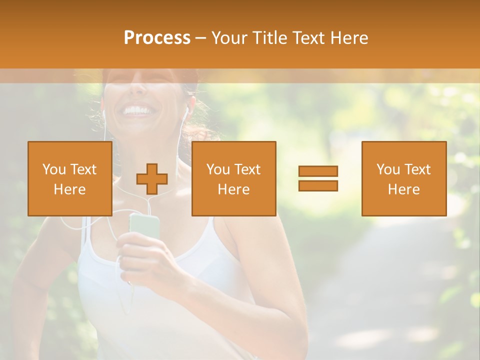 Standing Caucasian Woman PowerPoint Template