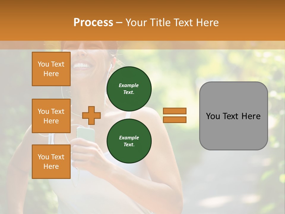 Standing Caucasian Woman PowerPoint Template
