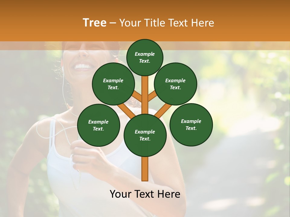 Standing Caucasian Woman PowerPoint Template