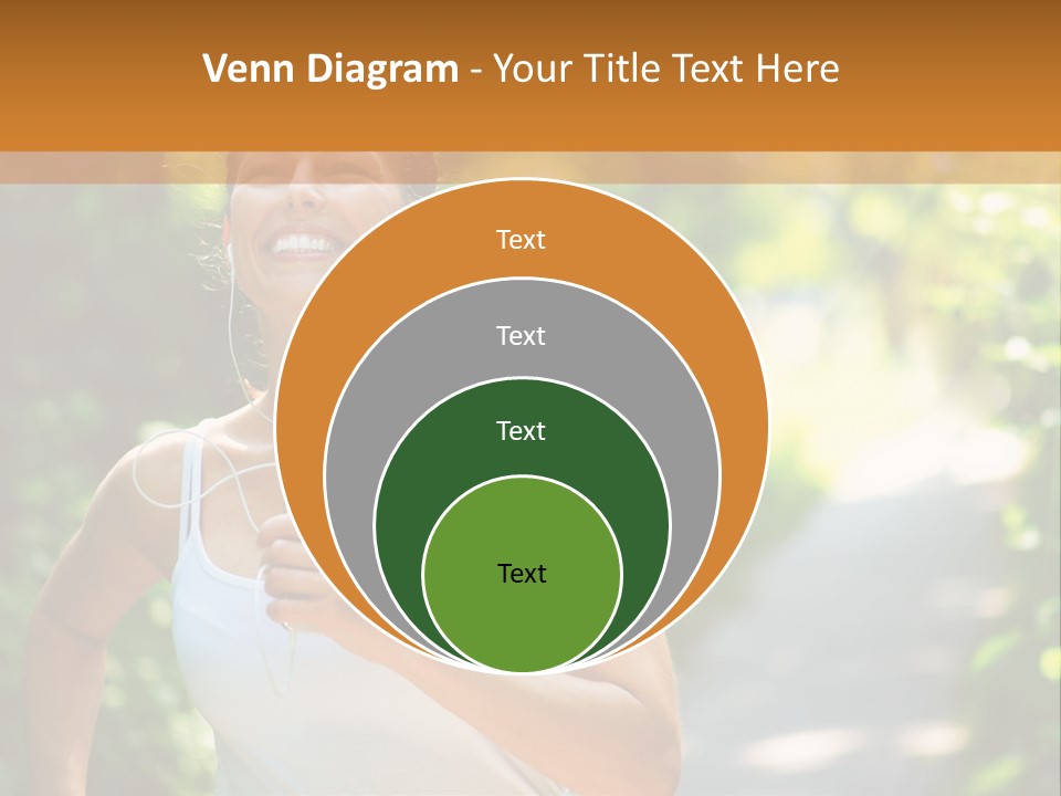 Standing Caucasian Woman PowerPoint Template