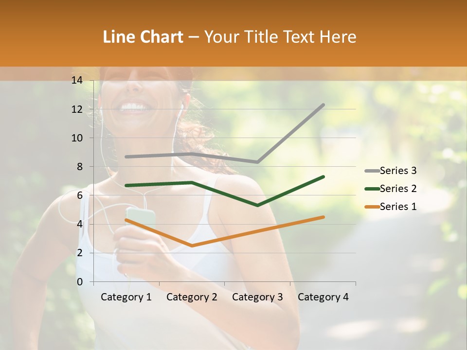 Standing Caucasian Woman PowerPoint Template