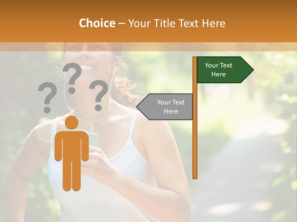 Standing Caucasian Woman PowerPoint Template
