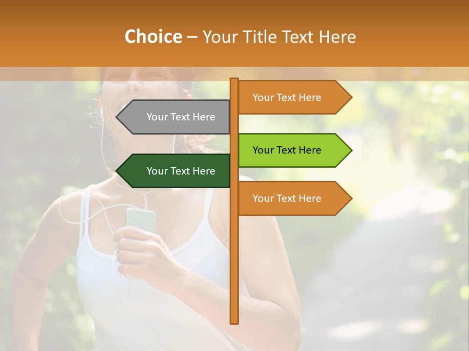 Standing Caucasian Woman PowerPoint Template