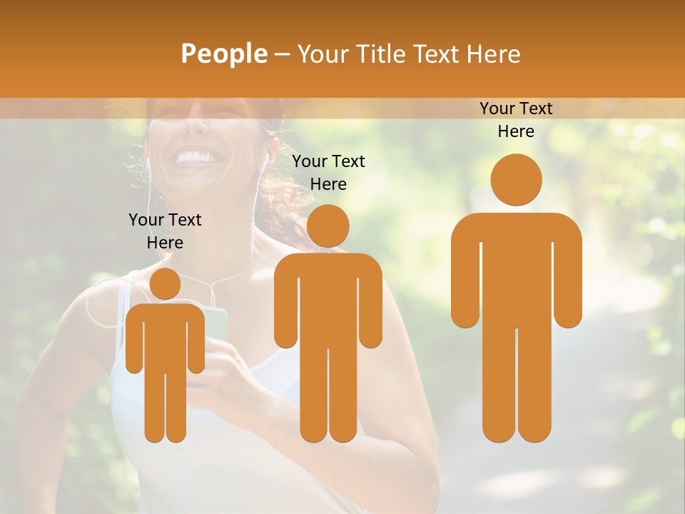 Standing Caucasian Woman PowerPoint Template