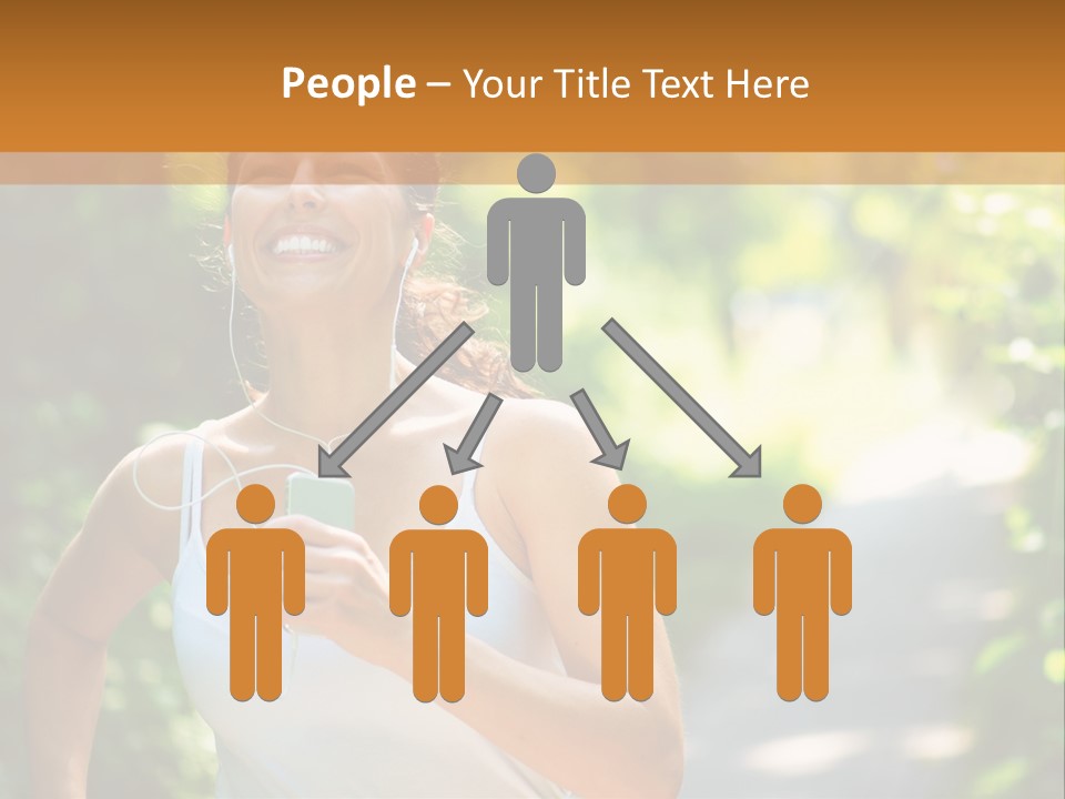 Standing Caucasian Woman PowerPoint Template