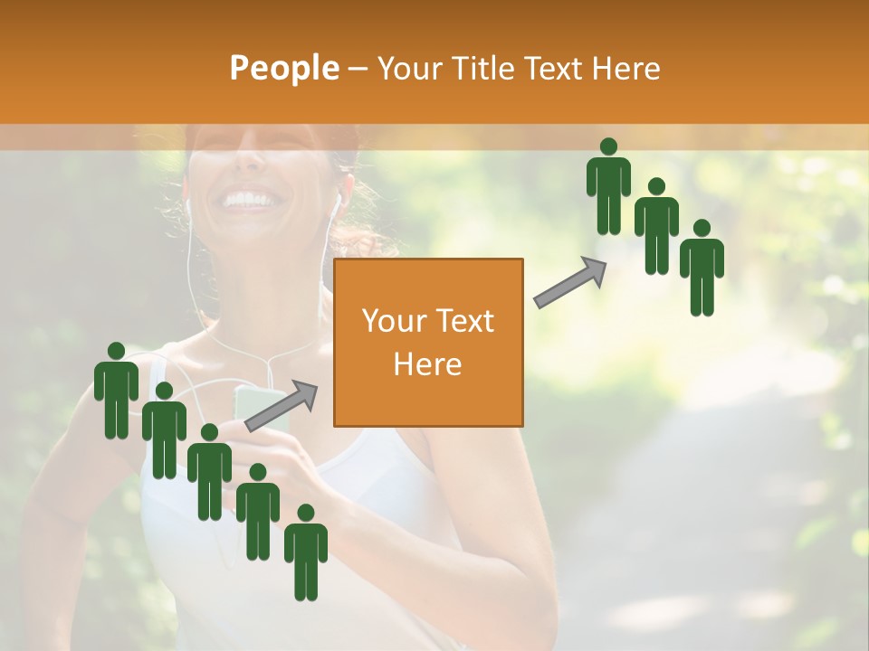 Standing Caucasian Woman PowerPoint Template