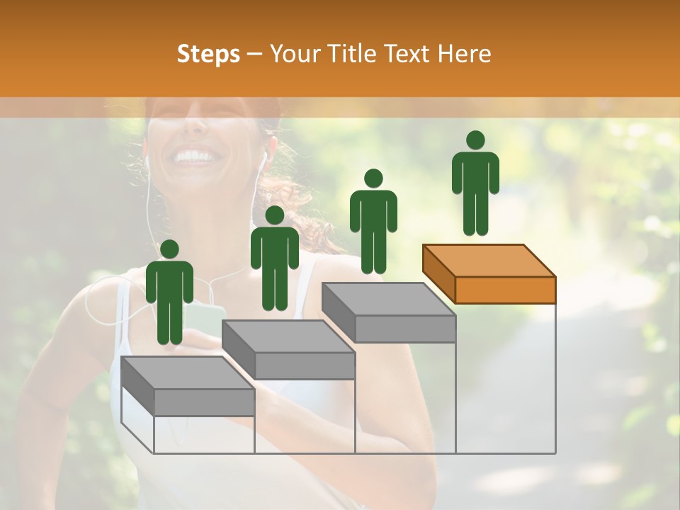 Standing Caucasian Woman PowerPoint Template