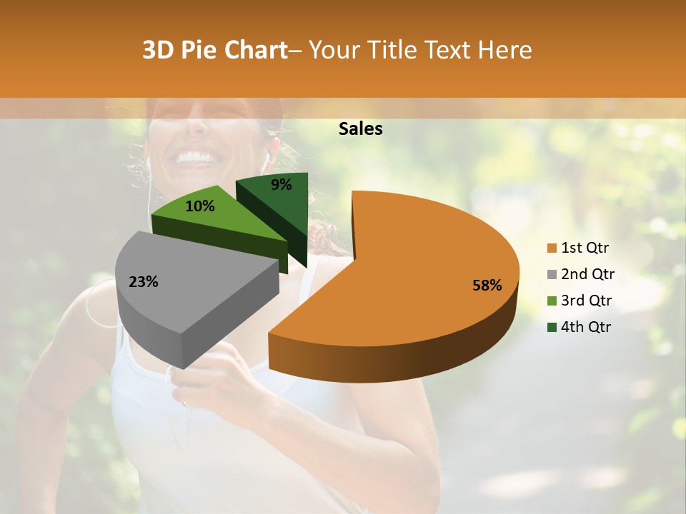 Standing Caucasian Woman PowerPoint Template