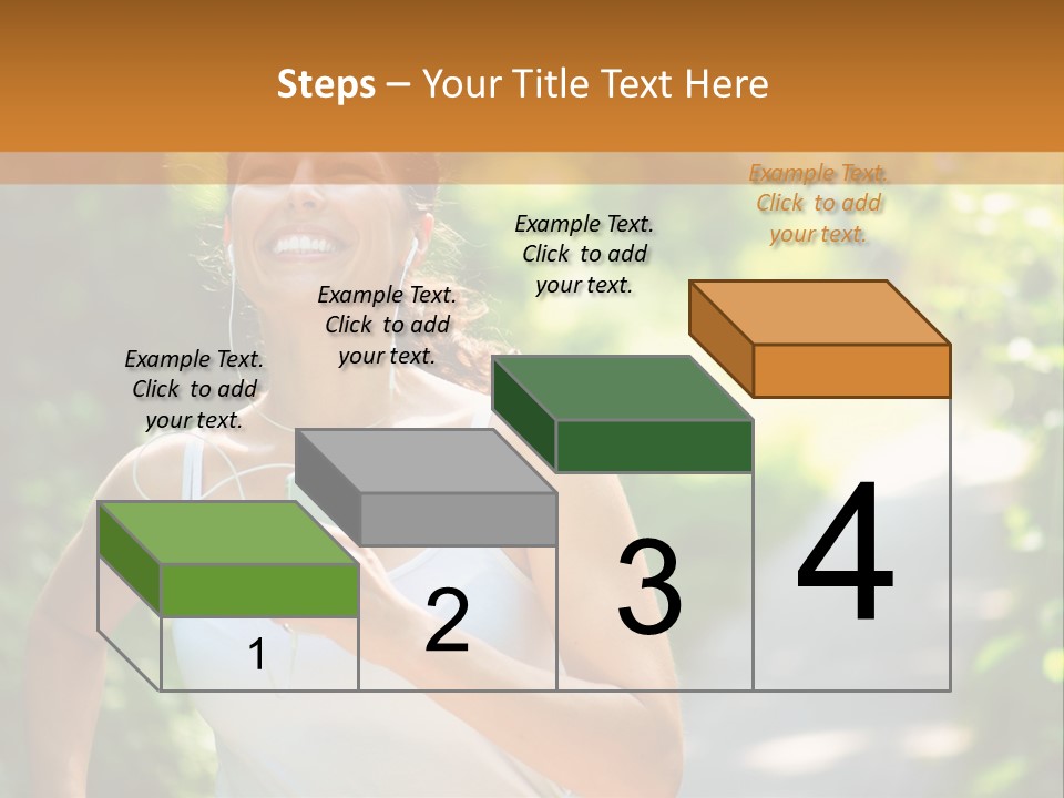 Standing Caucasian Woman PowerPoint Template
