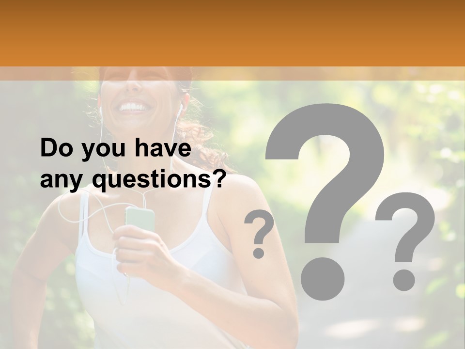 Standing Caucasian Woman PowerPoint Template