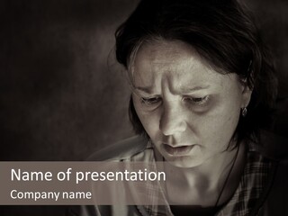 Mother Senior Daughter PowerPoint Template