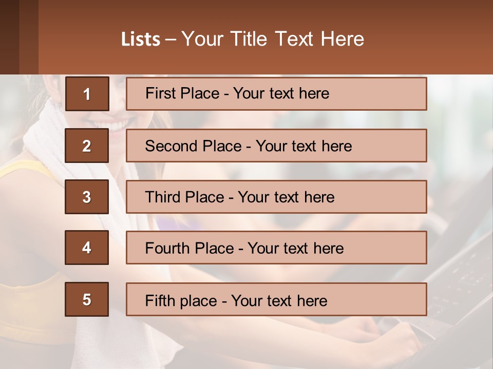 Beach Lifestyle Caucasian PowerPoint Template