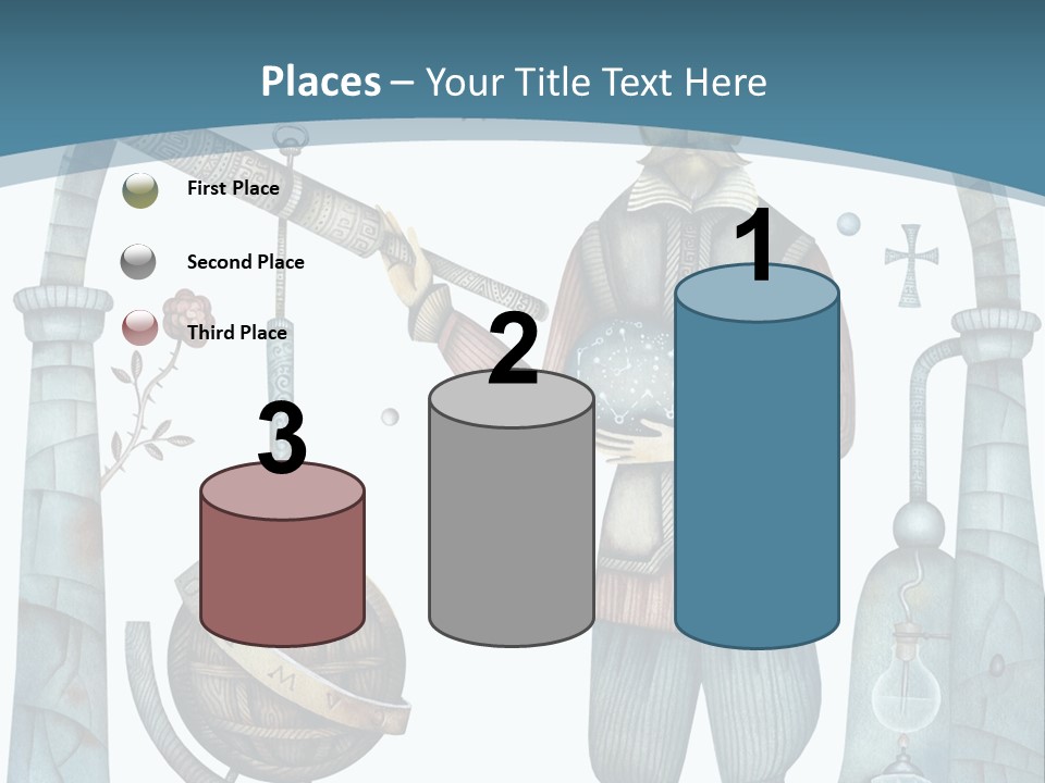 Portrait Standing Mother PowerPoint Template