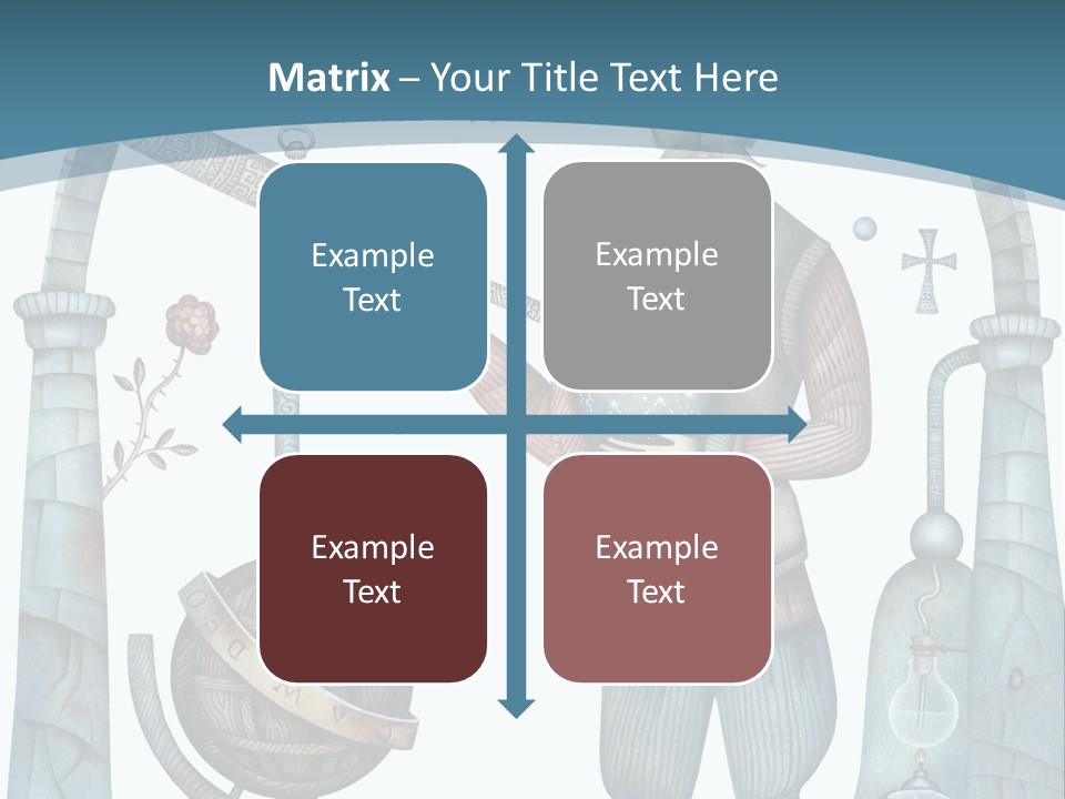 Portrait Standing Mother PowerPoint Template