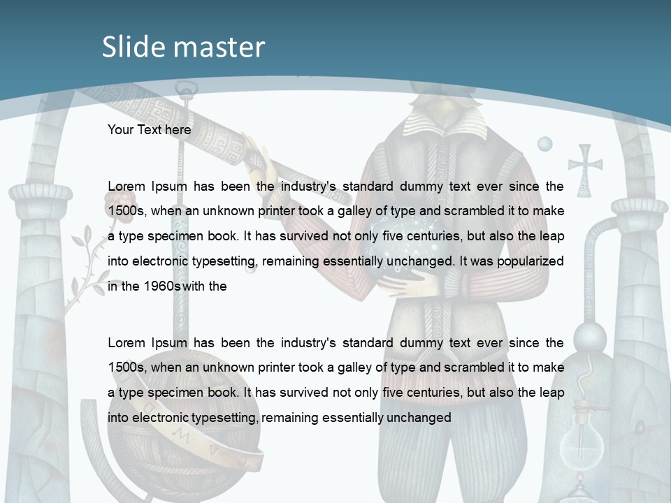 Portrait Standing Mother PowerPoint Template