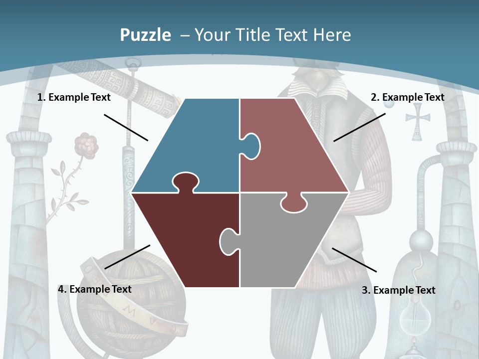 Portrait Standing Mother PowerPoint Template